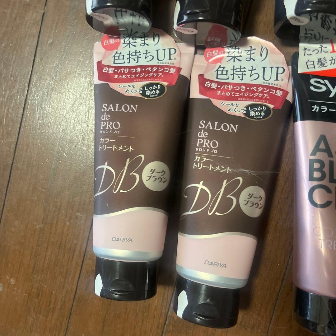 14本サロンドプロカラートリートメントローズ、ダークブラウン、アッシュ白髪染