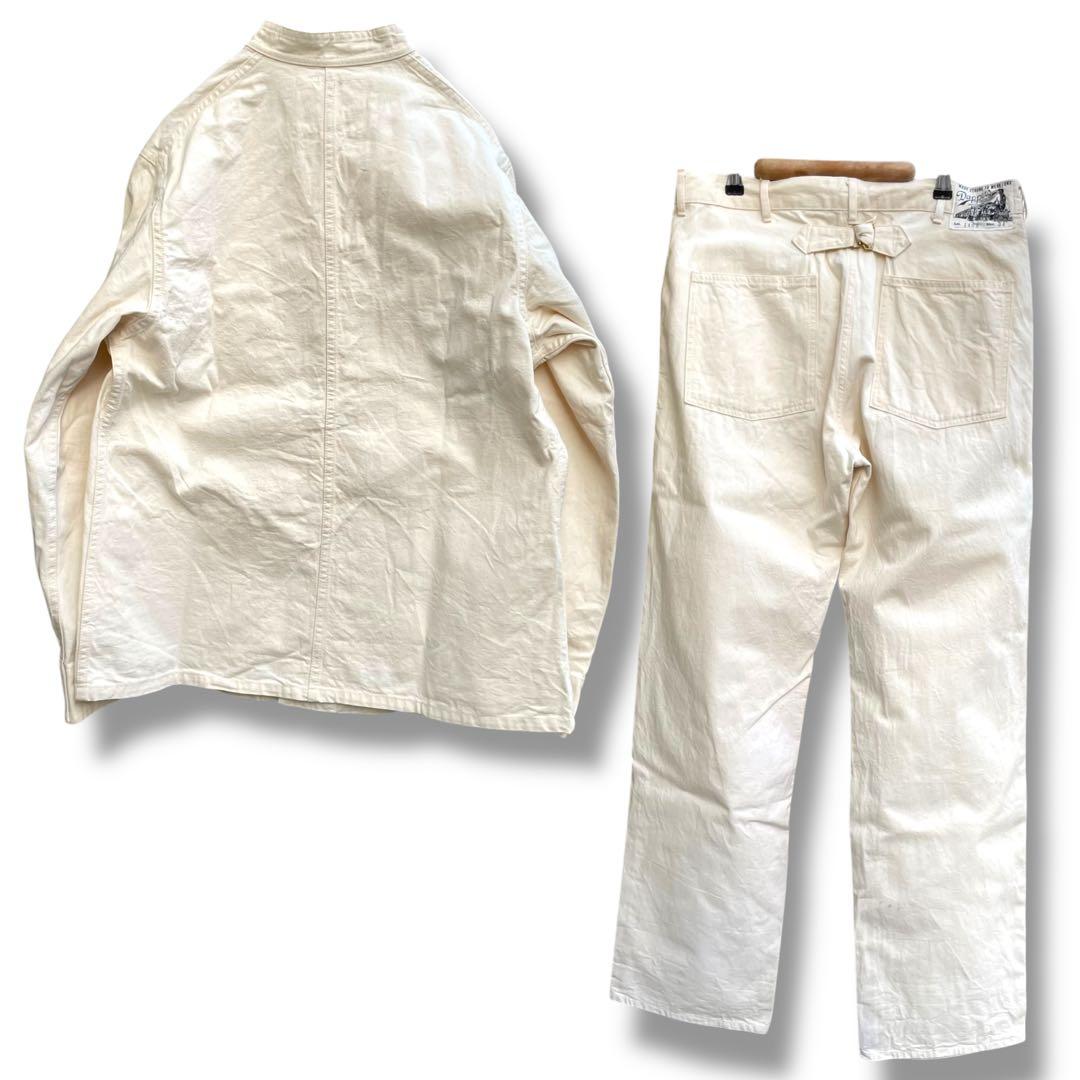 定価5万以上ダッパーズ ホワイトツイル ジャケット パンツセットアップ40 34