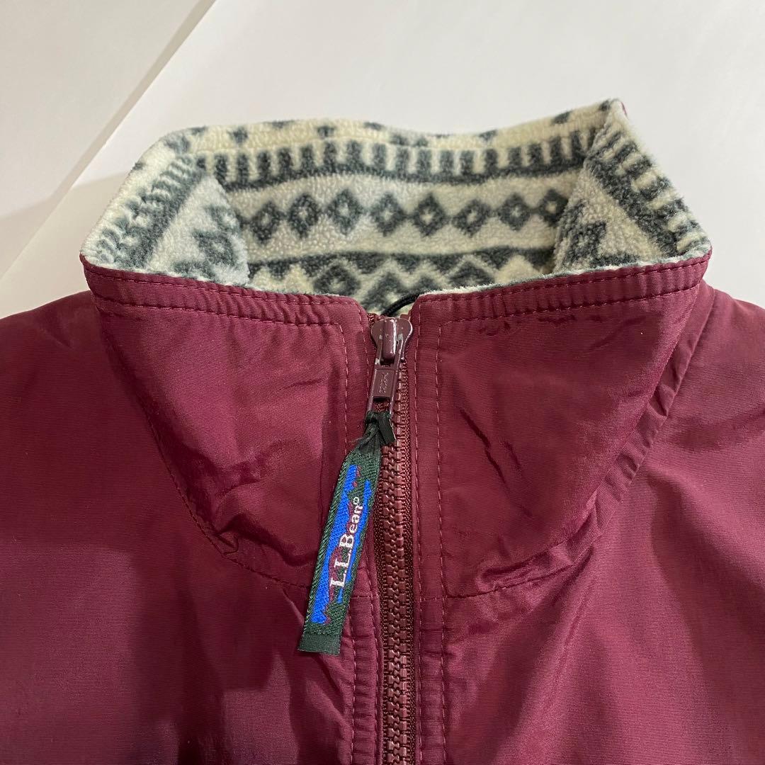 90s USA製 LLBean エルエルビーン ウォームアップ ボルドー 短丈