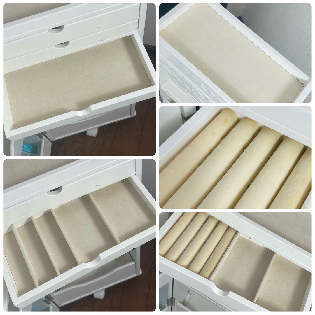 【匿名配送・いいね放置❌】 コスメワゴン ドレッサー コンパクト ホワイト