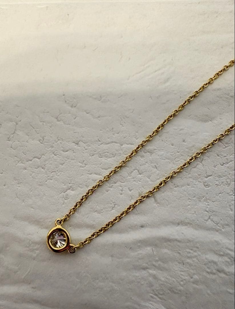 【美品】ティファニー バイザヤード 0.12 イエローゴールド　ダイヤモンド