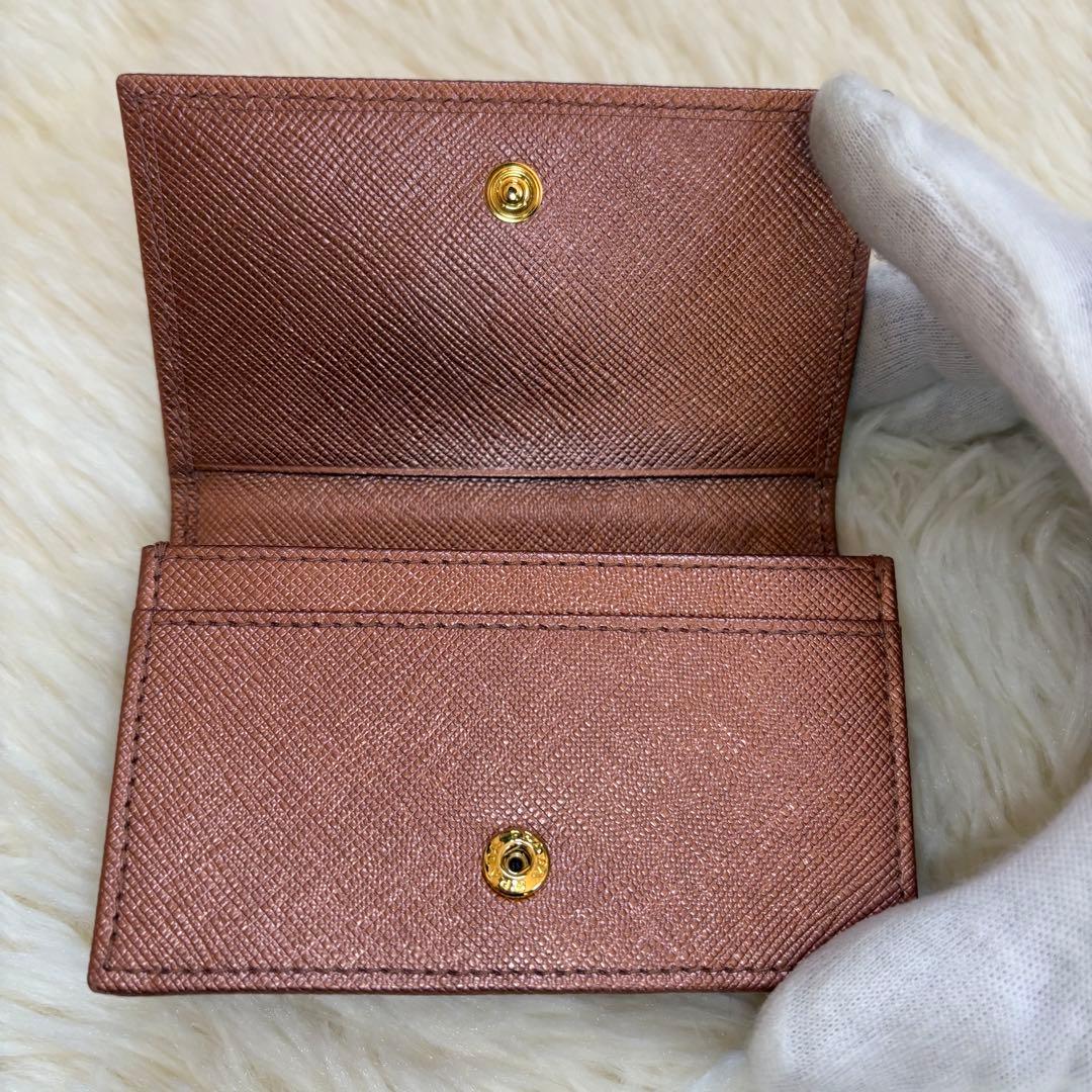 美品 PRADA カードケース 名刺入れ サフィアーノレザー ピンク