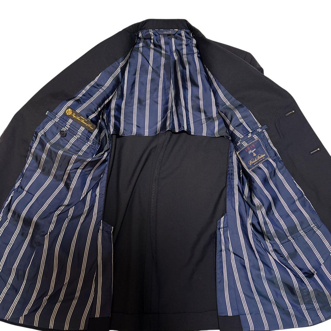 【希少】USA製 ブルックス 1818 銀ボタン ロロピアーナ　紺ブレ