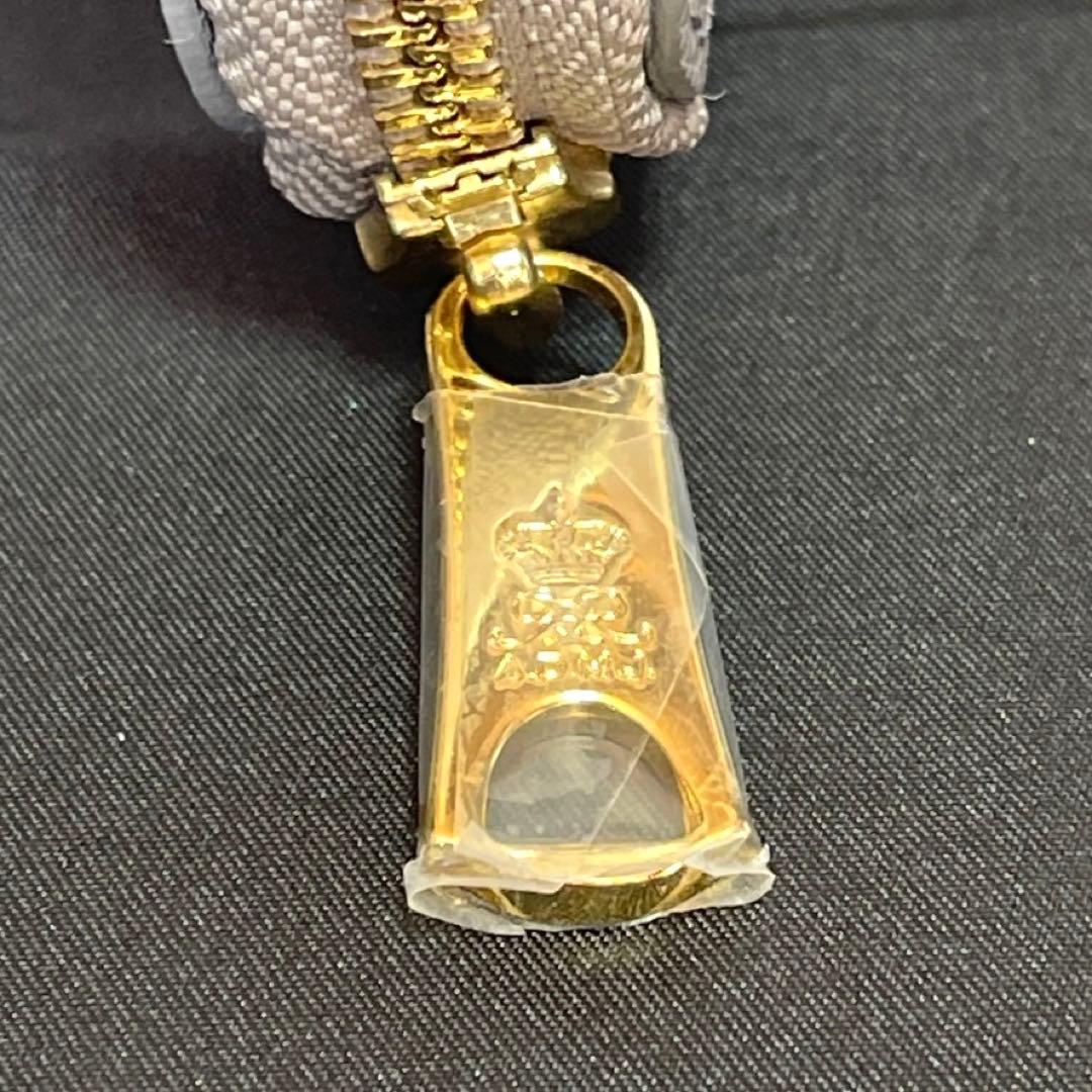 専用品A.D.M.J スワロフスキー グレー ラウンドジップ ウォレット