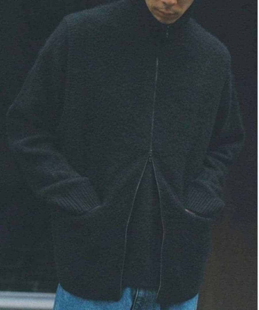 【LIDNM】CASHMERE HARD MILLED ZIP VEST M