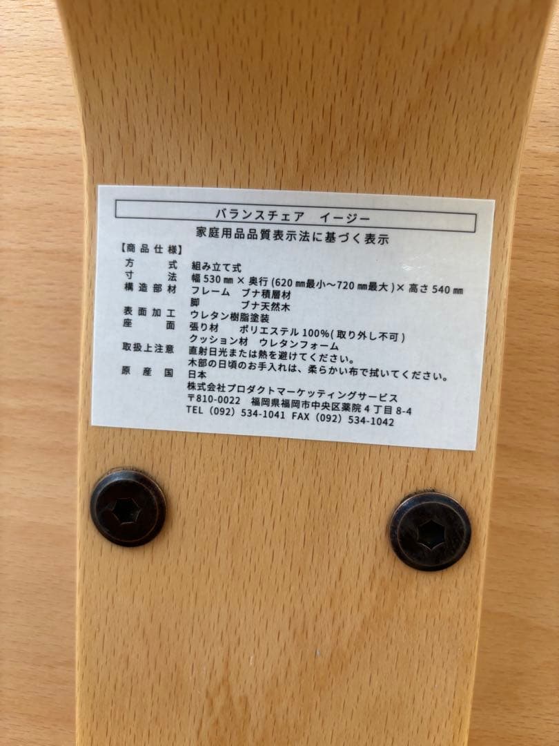 サカモトハウス バランスイージー バランスチェア 通常フレーム