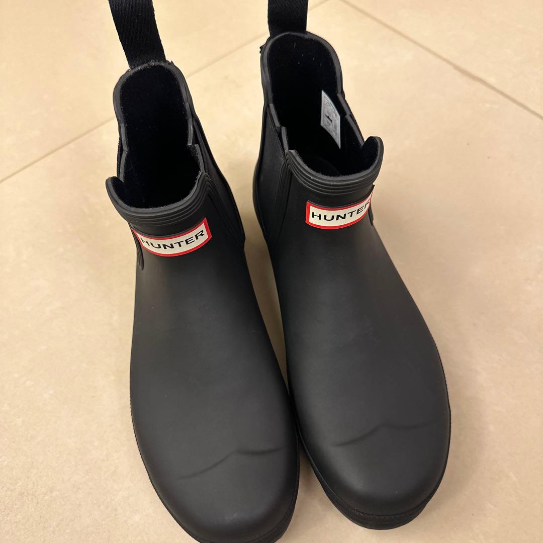 【新品】HUNTER レインブーツ 25.5cmの方に　ブラック　梅雨対策に