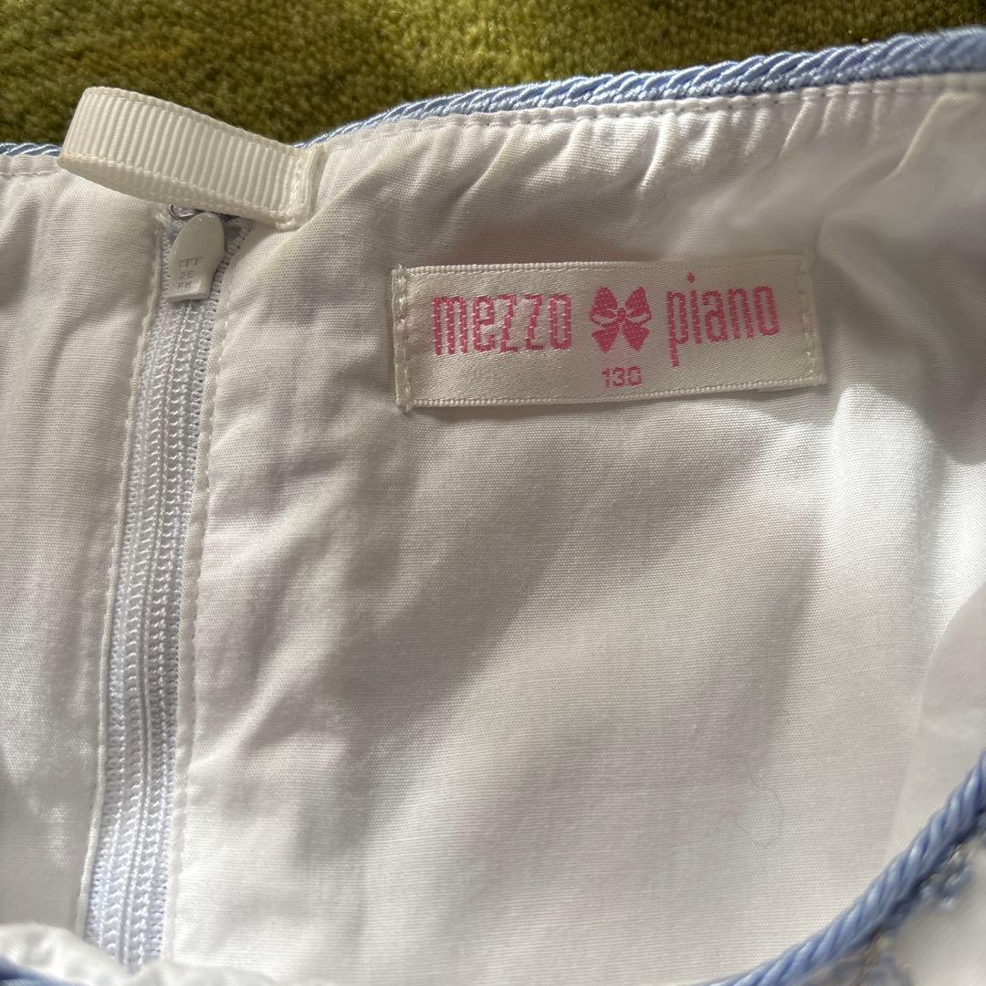 メゾピアノ mezzo piano 花柄刺しゅう レース ワンピース　130