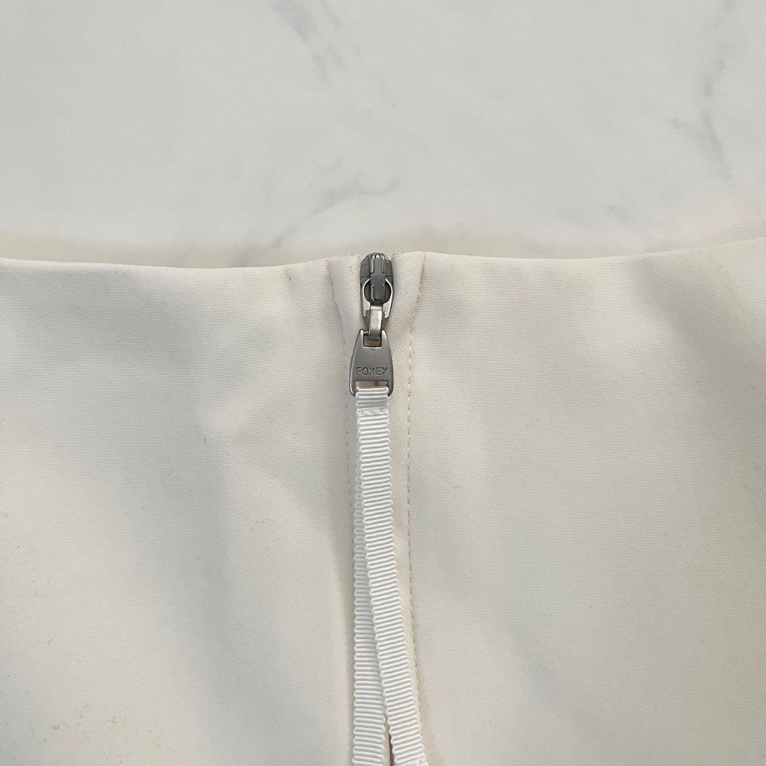 人気　フォクシー バロンドレス Aラインワンピース ホワイト 38