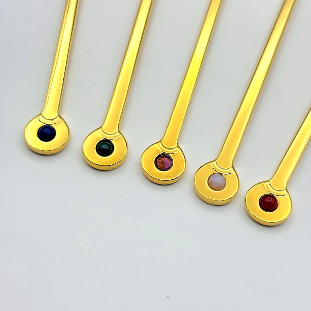 MIKIMOTO ミキモト 半貴石カトラリー フォーク 5本セット