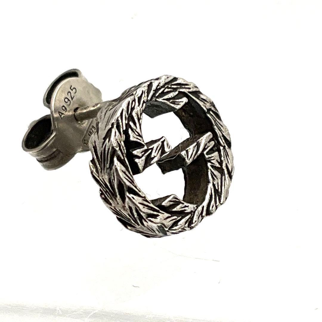 GUCCI グッチ ピアス 片耳 インターロッキング シルバー 925