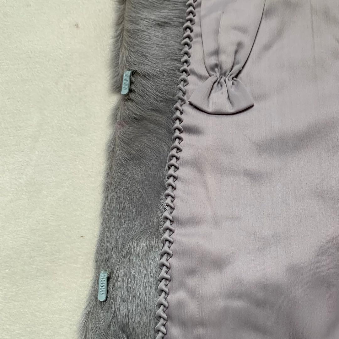 TOGU TOHO MINK ミンク　ロング　コート　ファー　フード　グレー