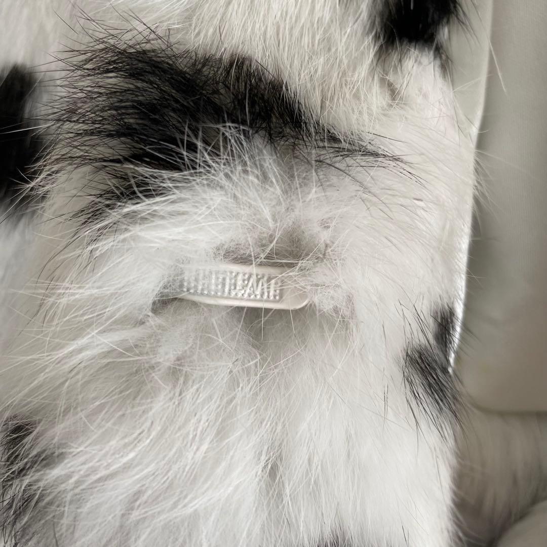 【epolene エポレーヌ】ラビットファー　リアルファー　ダルメシアン　コート