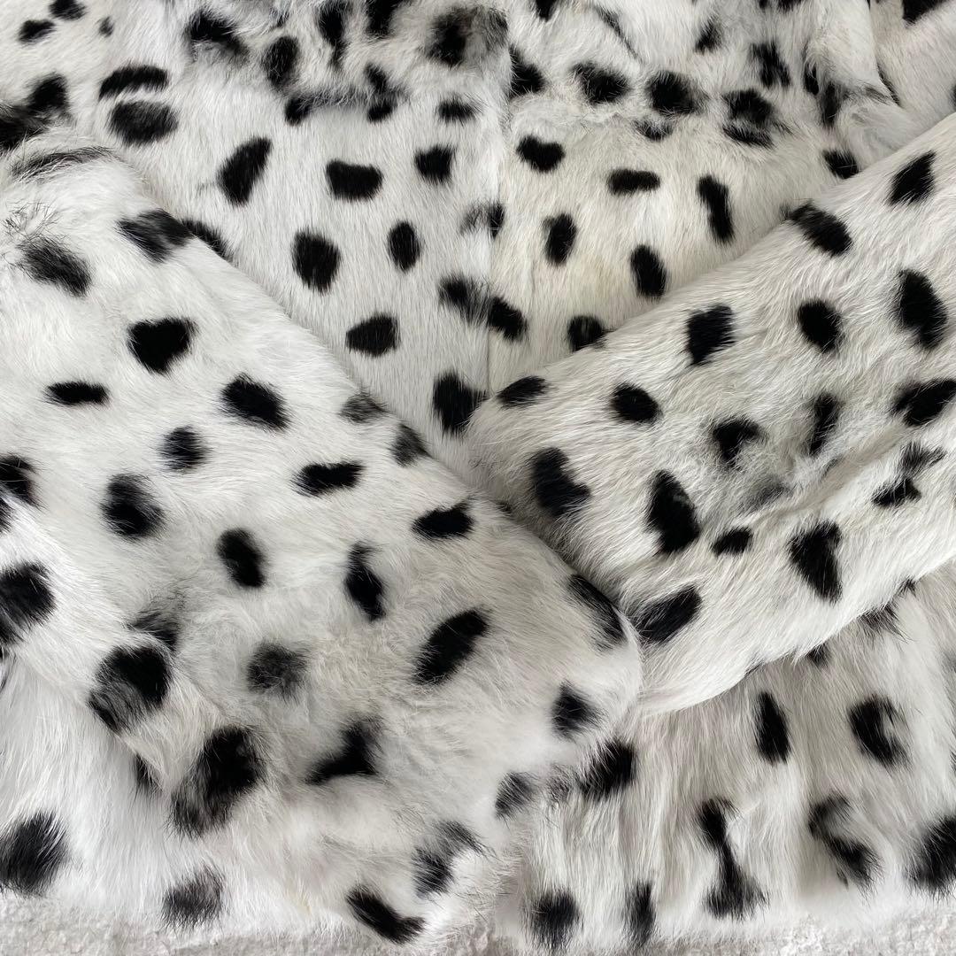 【epolene エポレーヌ】ラビットファー　リアルファー　ダルメシアン　コート