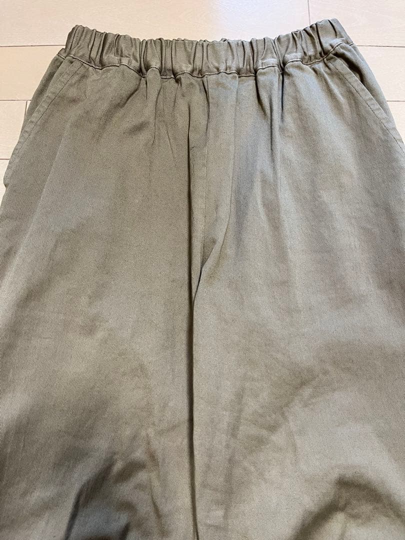 美品／kagure かぐれ　コットンストレッチイージーパンツ　ベージュ