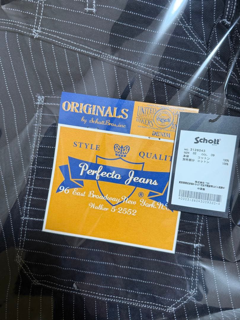 schottヒッコリーデニム ブラック 32
