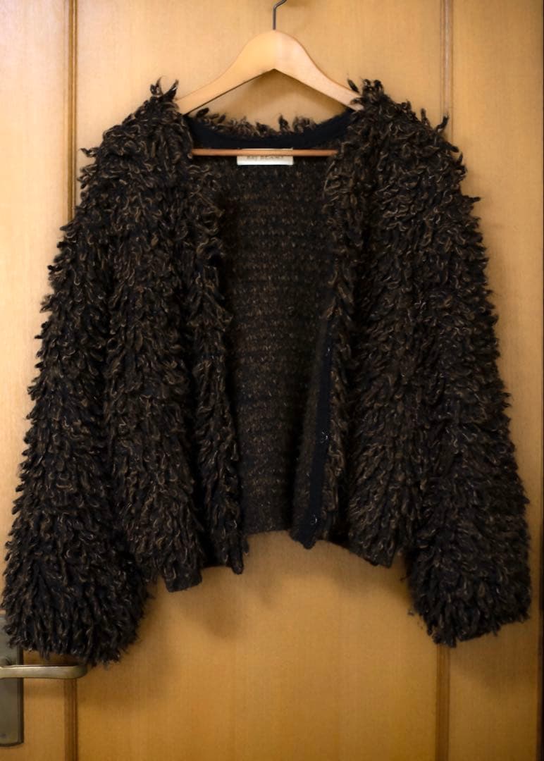 じ*ん様 【Ray BEAMS】ミックス ループ編み ニット ジャケット