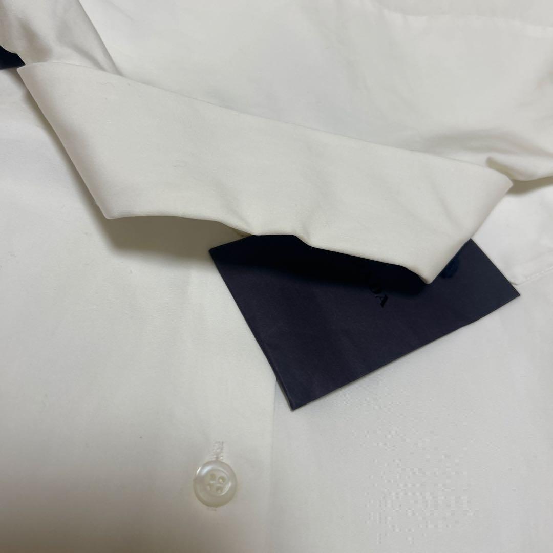 未使用 タグ付き PRADA 長袖 白シャツ 38 コットン　正規品　RFID