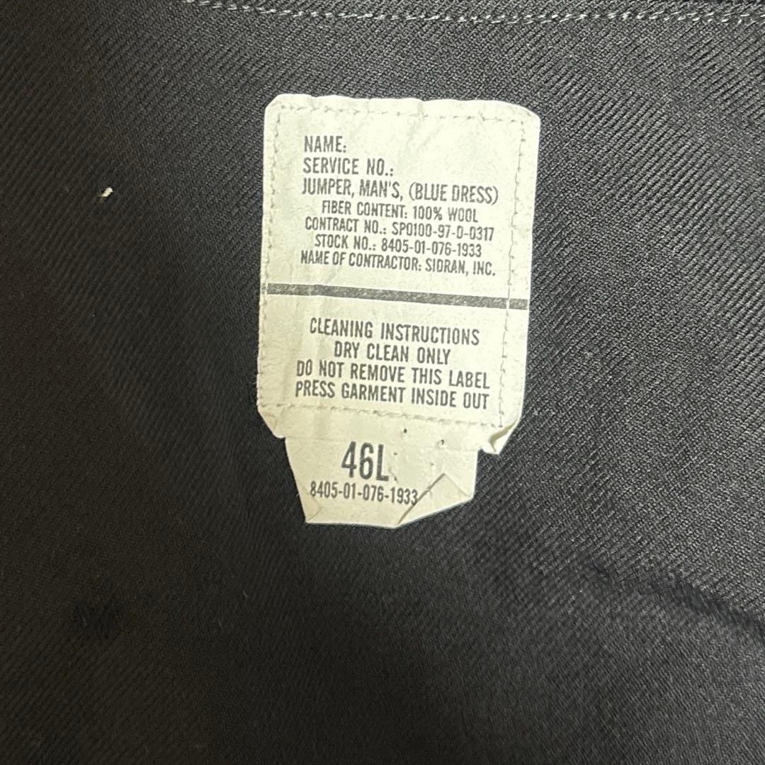 US NAVY セーラー服 46L ウール 90s 1等兵曹 12年勤続 レア