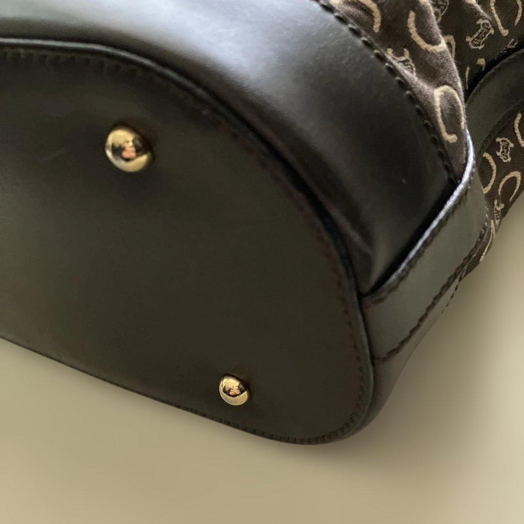 セリーヌ ロゴ ビジネスバッグ ダークブラウン