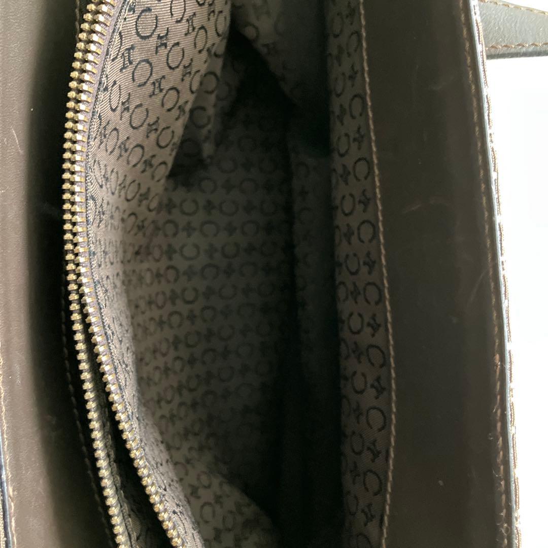 セリーヌ ロゴ ビジネスバッグ ダークブラウン