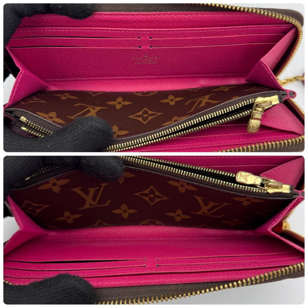 ルイヴィトン 長財布 ポルトフォイユ クレマンス モノグラム フラワー ブラウン