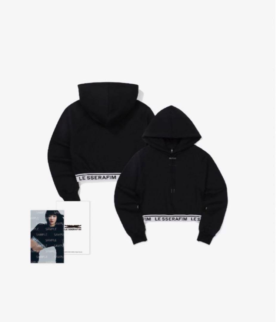 LE SSERAFIM Crop Hoodie L-XL ルセラフィム パーカー