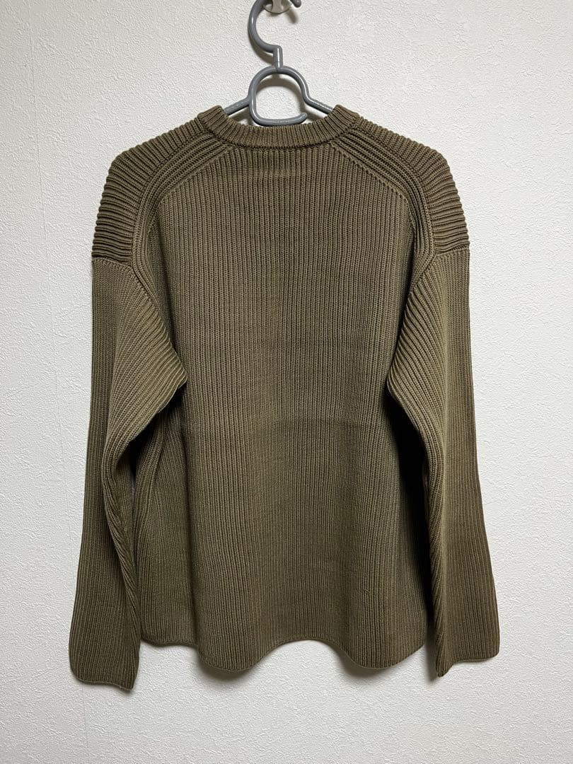 AURALEE オリーブ リブ編みセーター