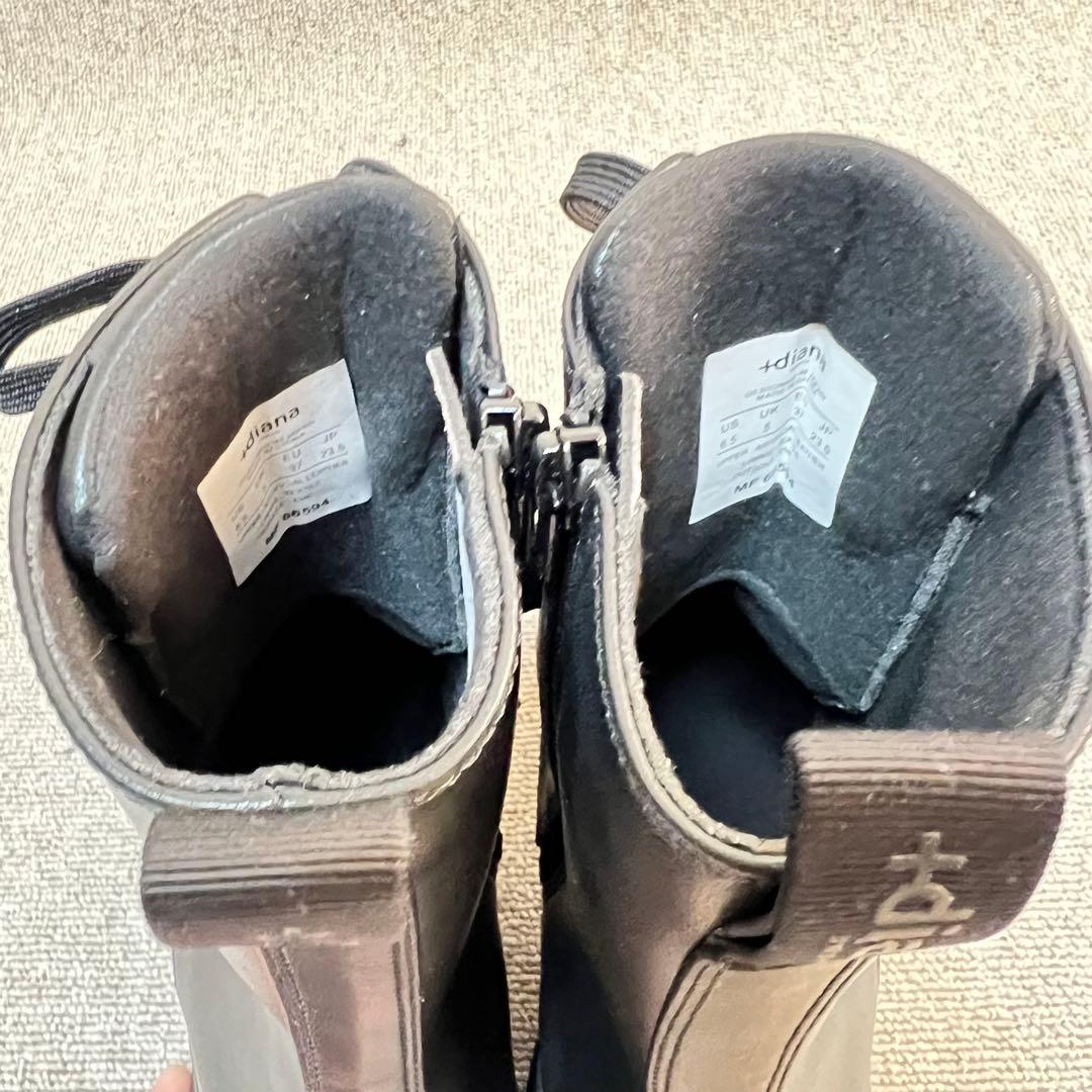 未使用品✨+diana サイドジップ レースアップブーツ 厚底 23.5㎝