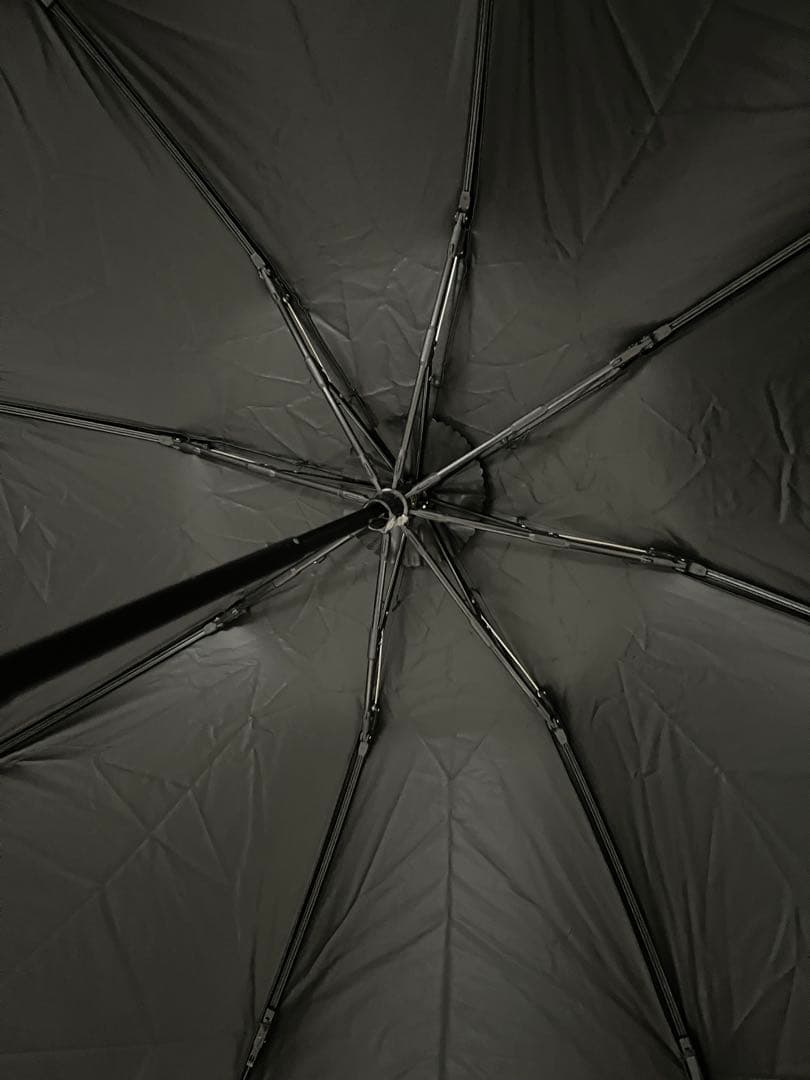 美品　未使用品　芦屋ロサブラン ネイビー 折りたたみ日傘 フリル付き