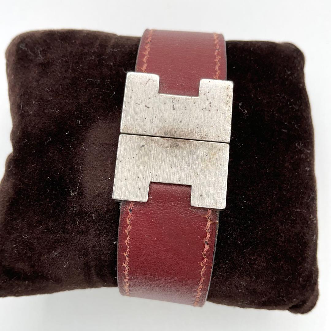 エルメス HERMES ルーリー ブレスレット バングル レッド 袋付