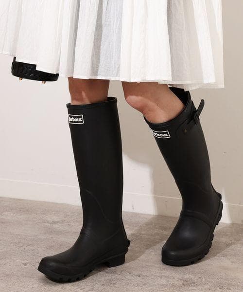 Barbour bebe 長靴 黒 チェック柄 UK6