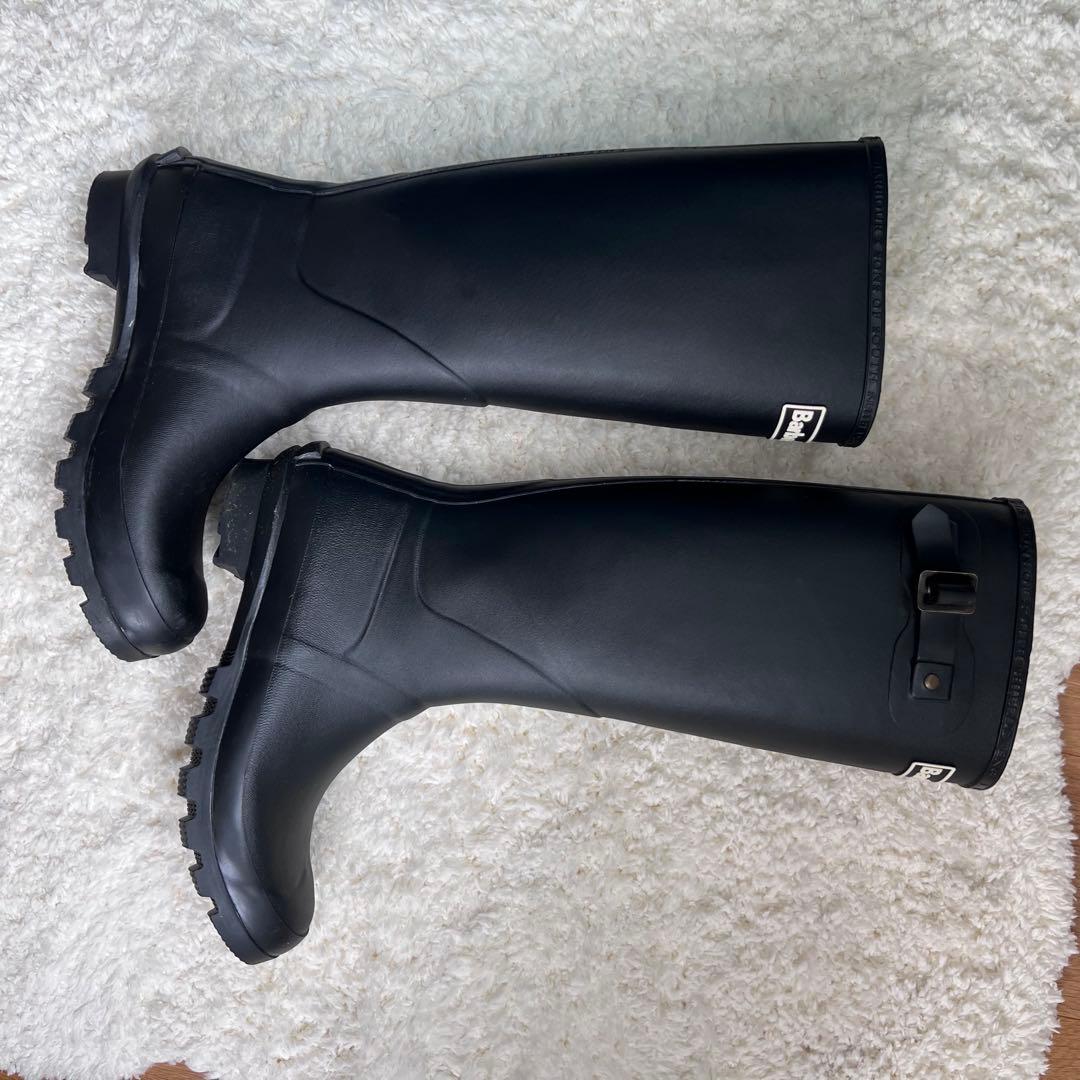 Barbour bebe 長靴 黒 チェック柄 UK6