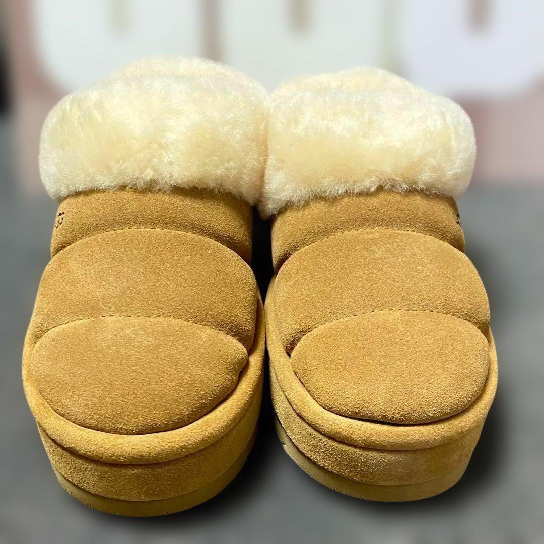 UGG ブラウン 厚底ムートンブーツ 24cm