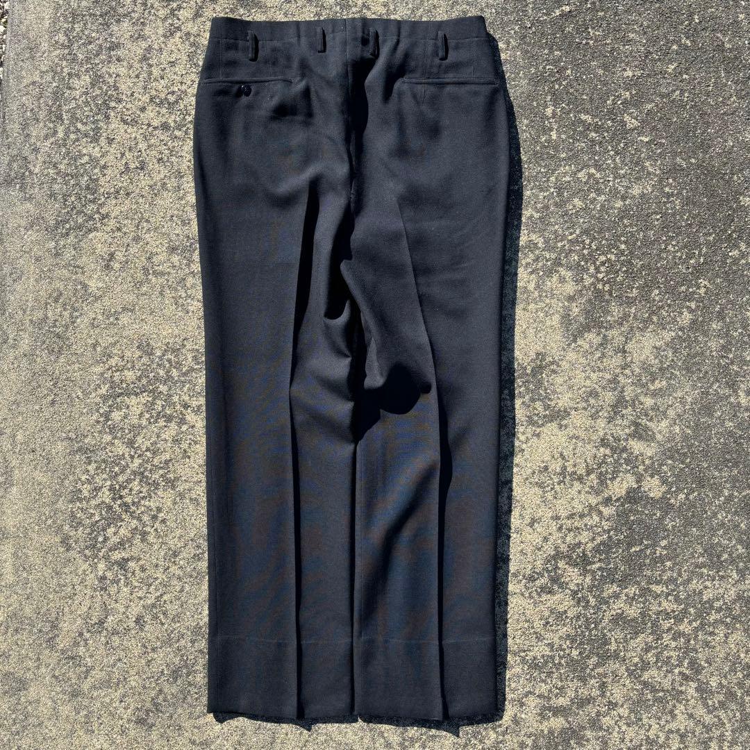 50s60s usa製　ウールギャバスラックス　ワイドスラックス　極太　ブラック