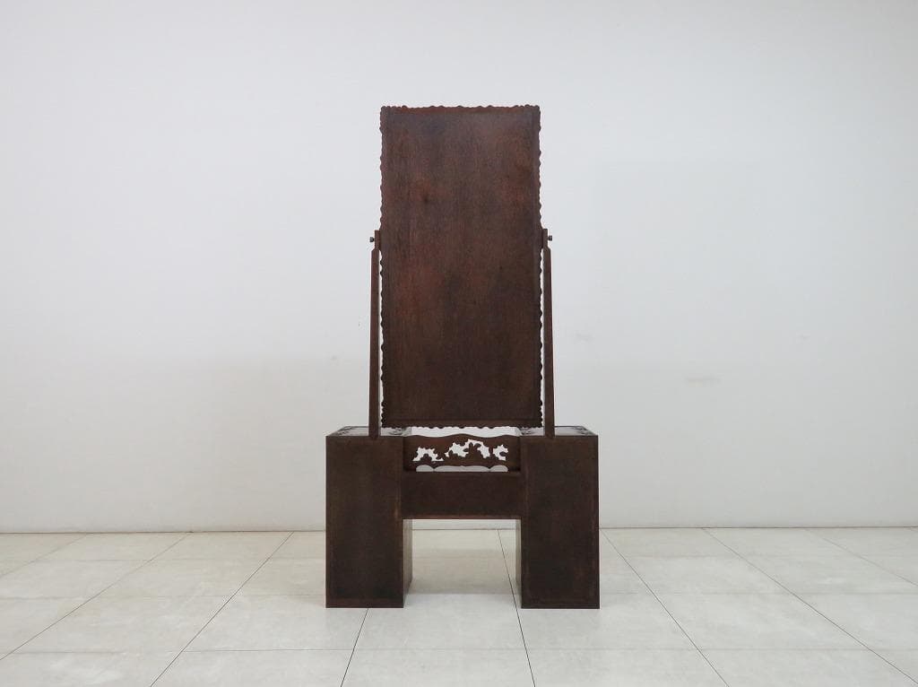 とこ 軽井沢彫 鏡台&スツール セット 桜 さくら彫刻 ドレッサー 化粧