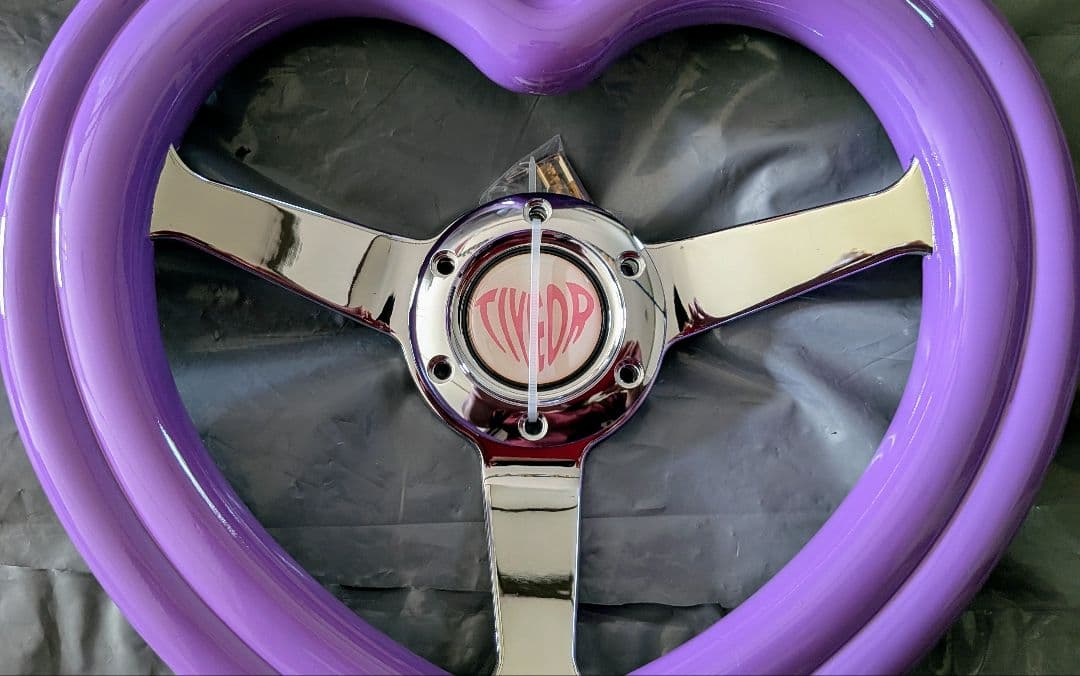 ♡小径 32パイ　ハート　パープル　ステアリング♡