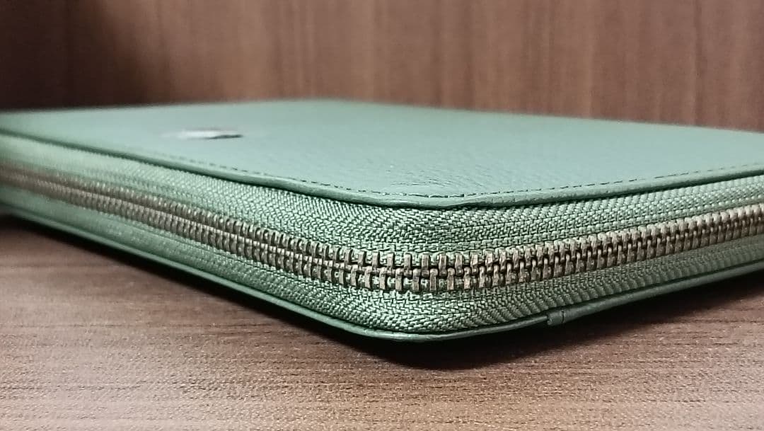 豊岡工房 牛革 お薬手帳 マルチケース 多機能 財布 オリーブ