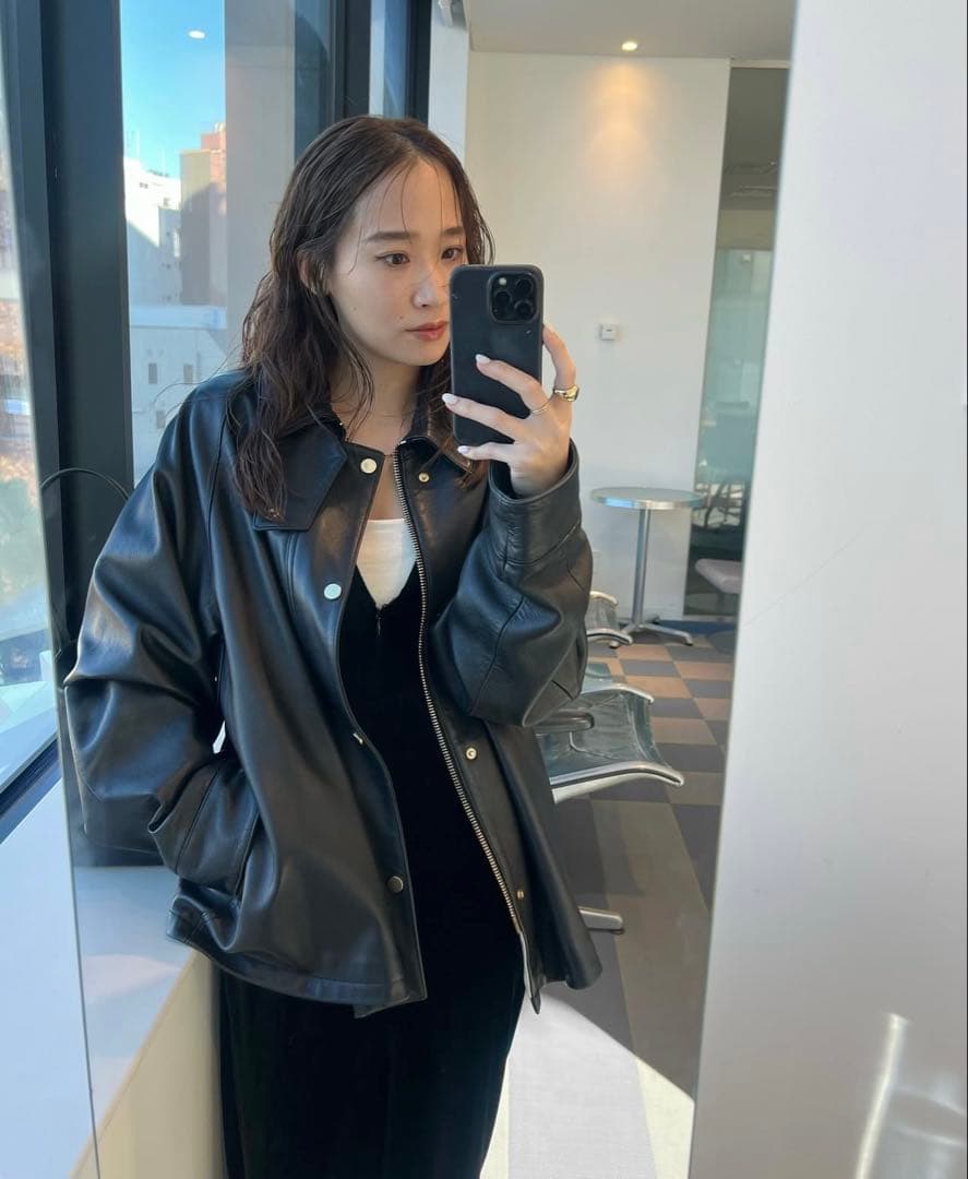 Deuxieme Classe CINQUANTA/チンクアンタ レザーブルゾン