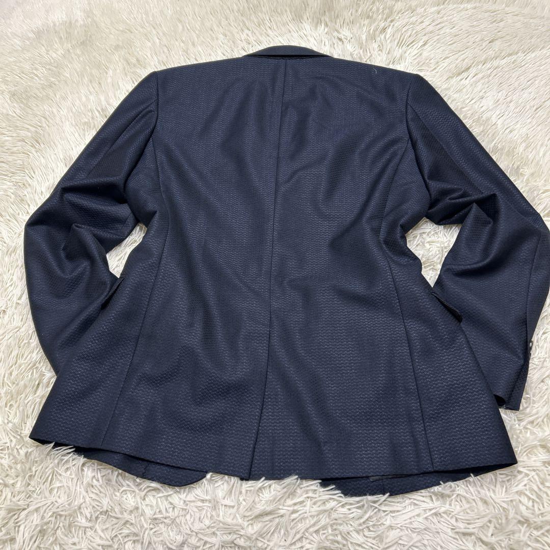 MEN’S TENORAS スリーピース　ビジネススーツ　ヘリンボーン　ネイビー