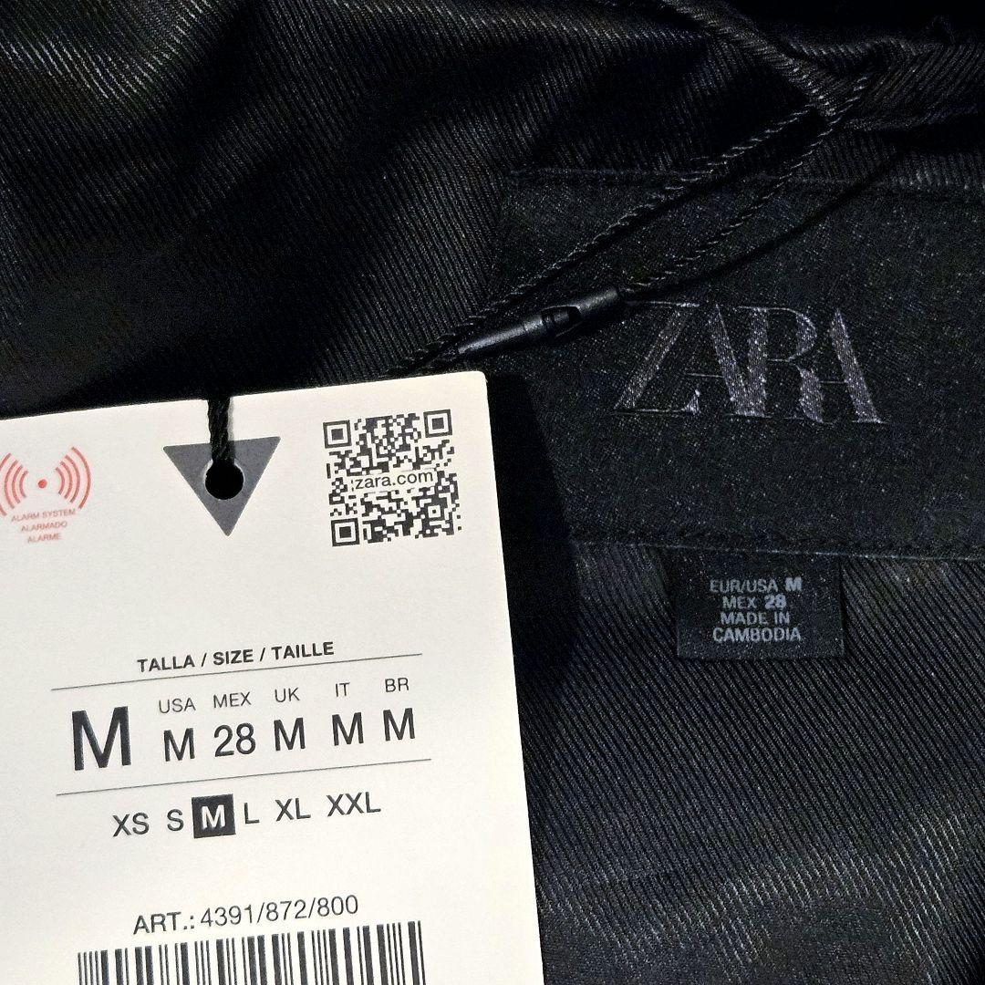 タグ付き新品♡　ZARA　フェイクレザージャケット Mサイズ ブラック　ザラ