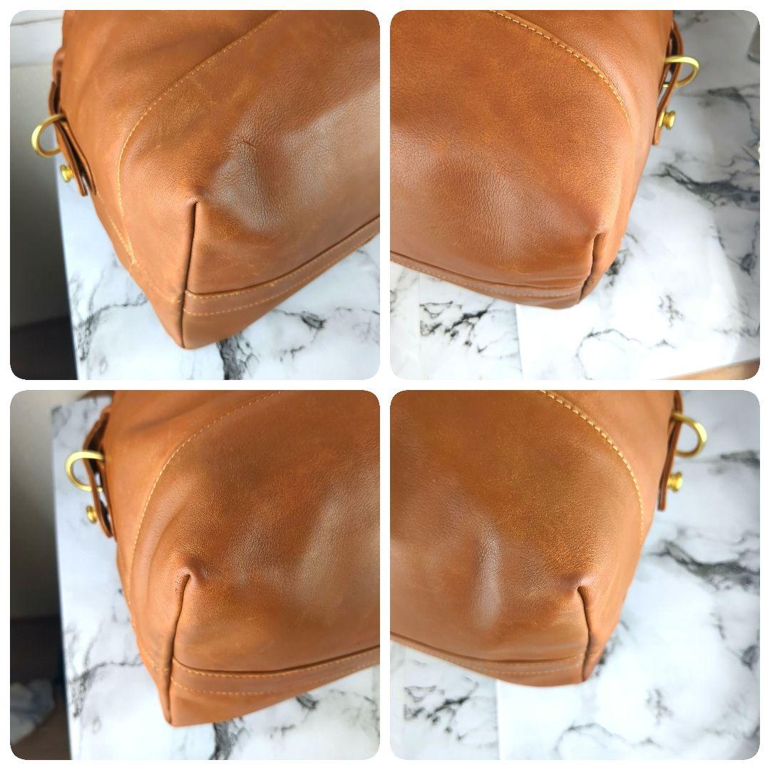 【美品】コーチ☆大容量　ドイツホック　ボストンバッグ　旅行　トラベル　キャメル