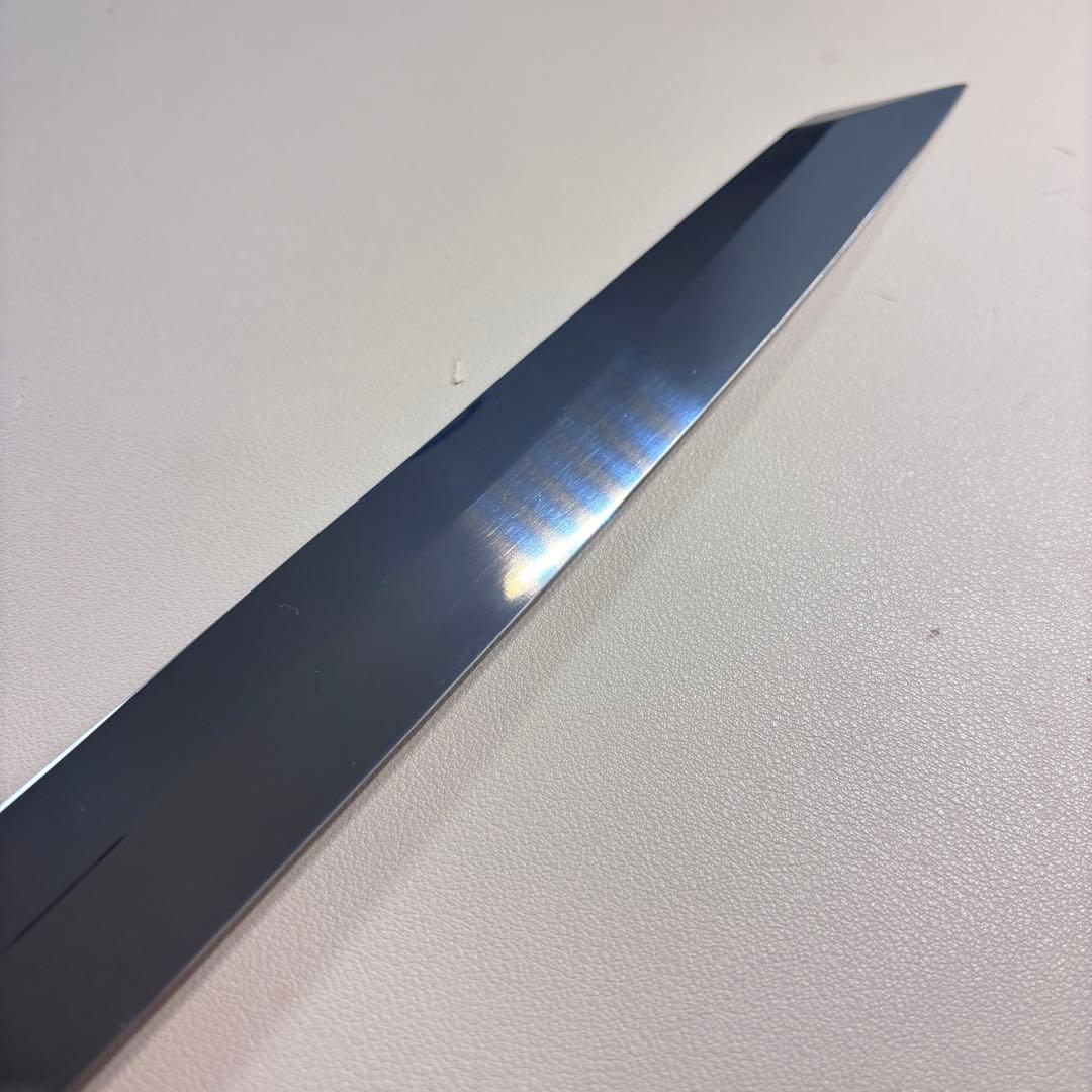 270mm 切付柳刃包丁 鏡面　天然木八角柄 刺身包丁 「全鋼」'_