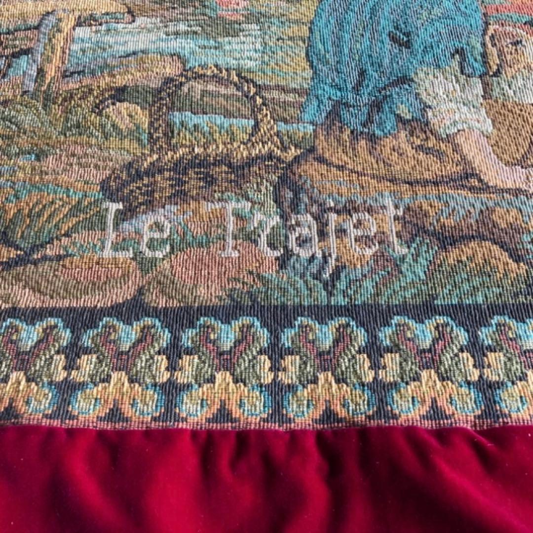 ゴブラン織 タペストリー ラグ 壁掛け 大型 特大 風景 インテリア レトロ