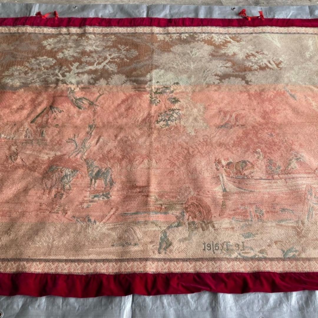 ゴブラン織 タペストリー ラグ 壁掛け 大型 特大 風景 インテリア レトロ