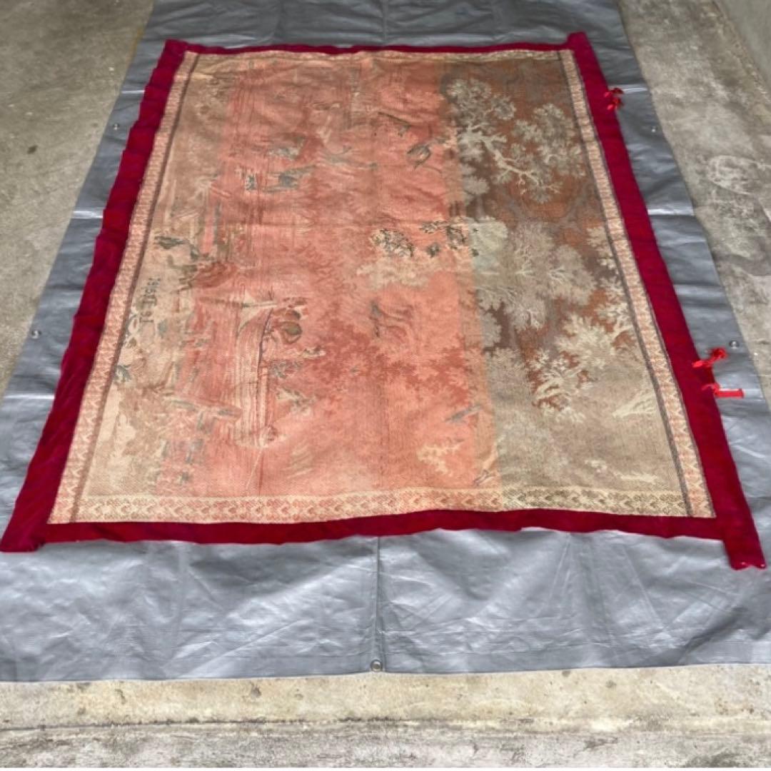ゴブラン織 タペストリー ラグ 壁掛け 大型 特大 風景 インテリア レトロ