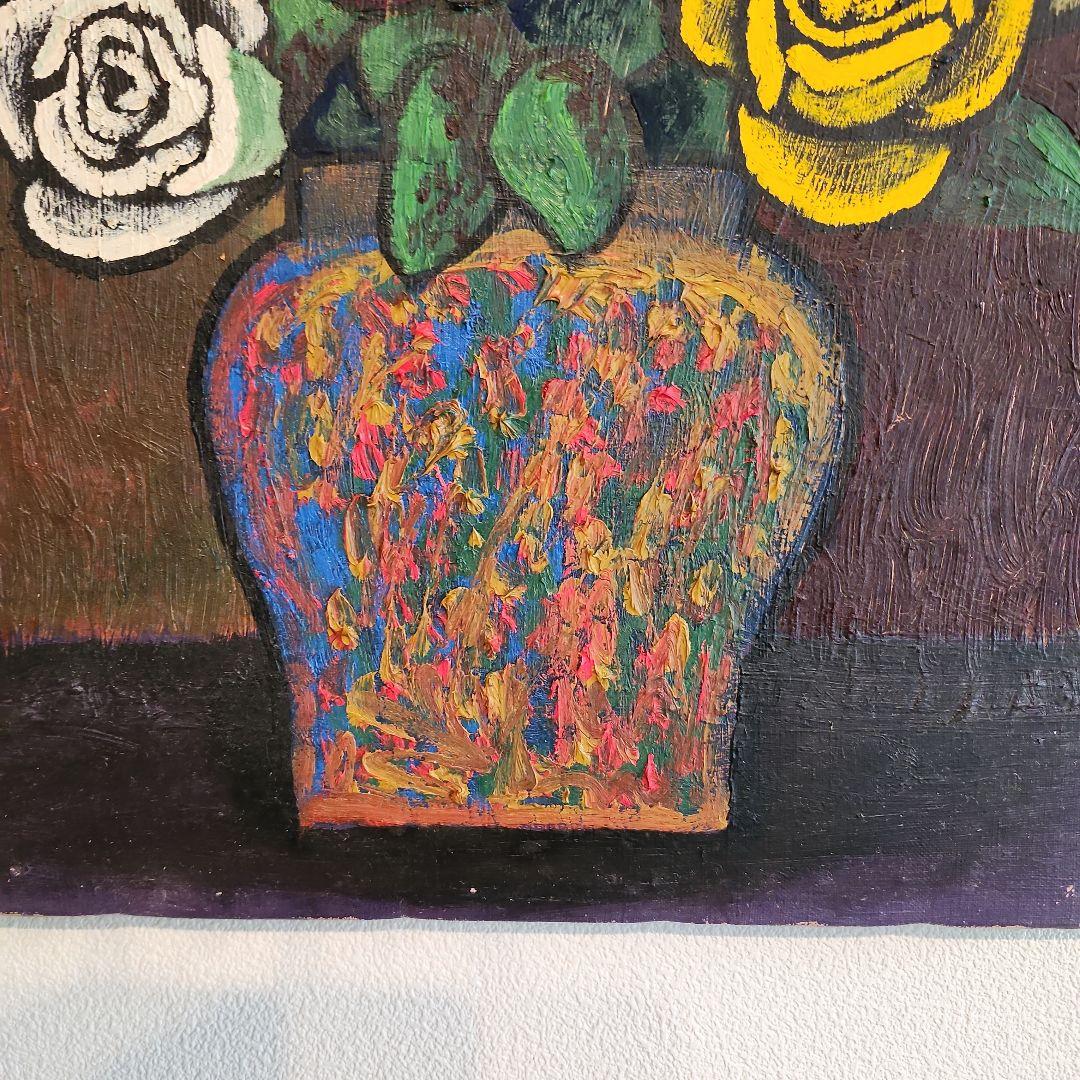 田渕眞兒　油絵　油彩　薔薇シリーズ　花　No.12