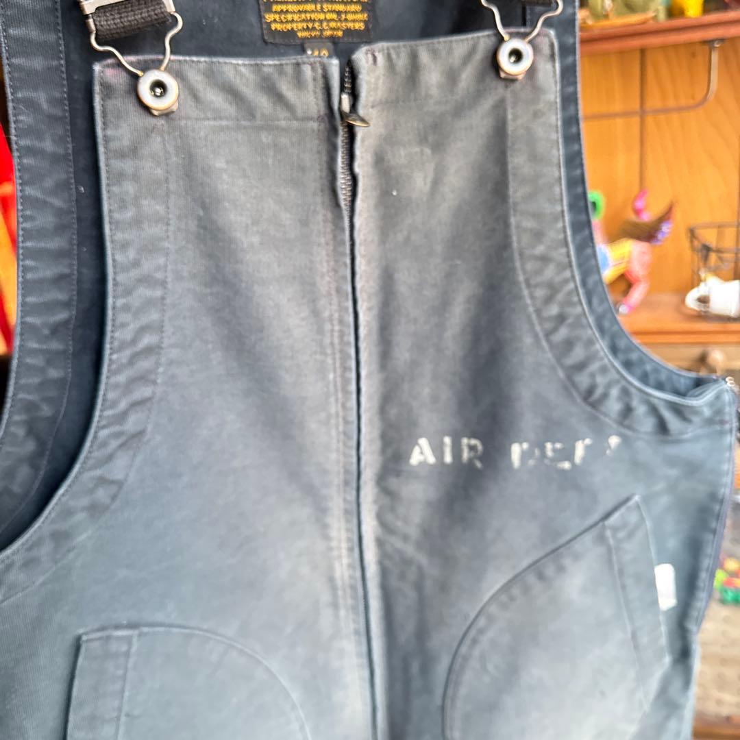 フェローズ FHERROW’S NAVYデッキオーバーオール　デッキパンツ　黒