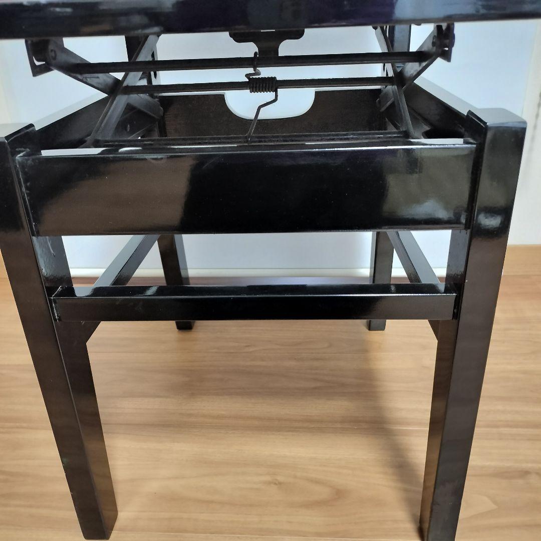 ヤマハ　ピアノトムソン椅子 黒　紫の座面