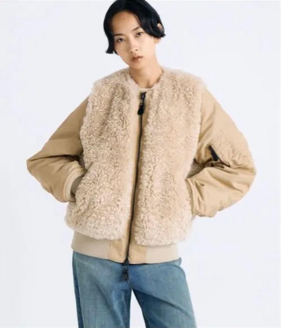 ハイクHYKE FAUX SHEARLING TYPE MA1 サイズ2新品
